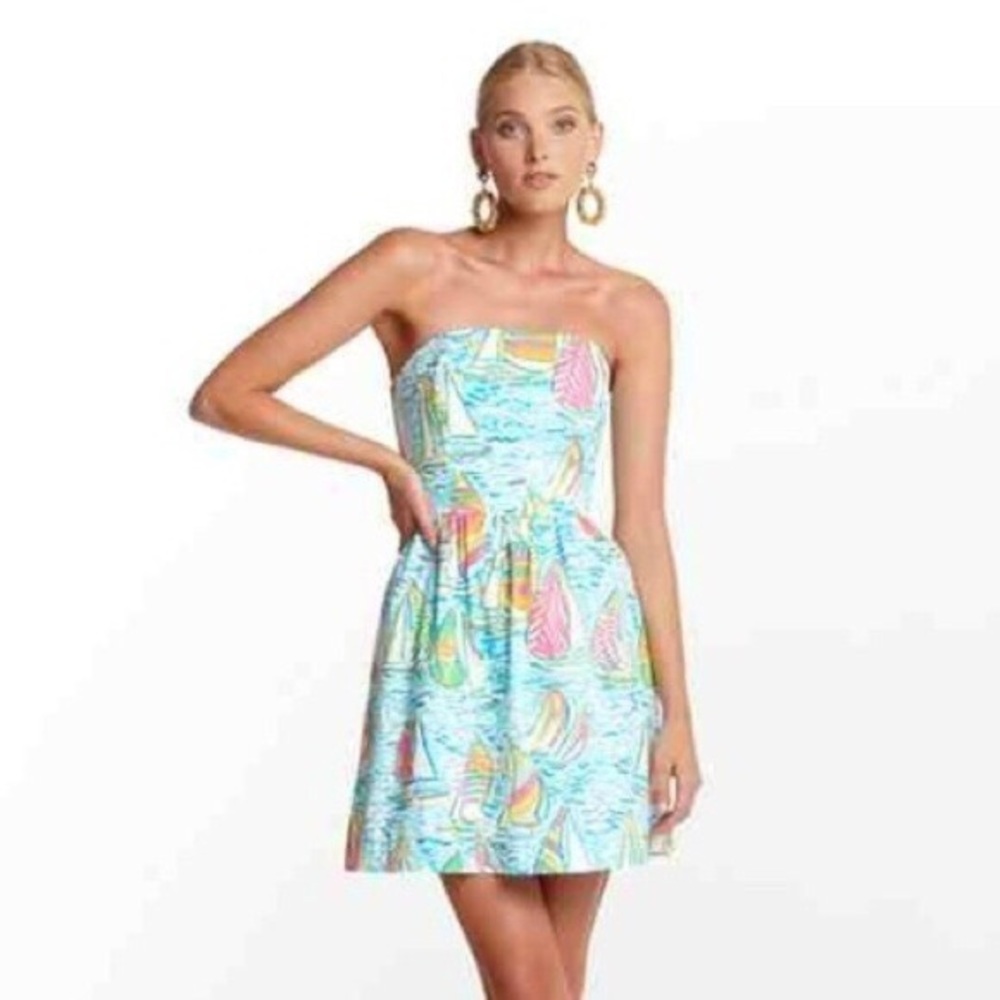Lilly Pulitzer You Gotta Regatta Strapless Dress